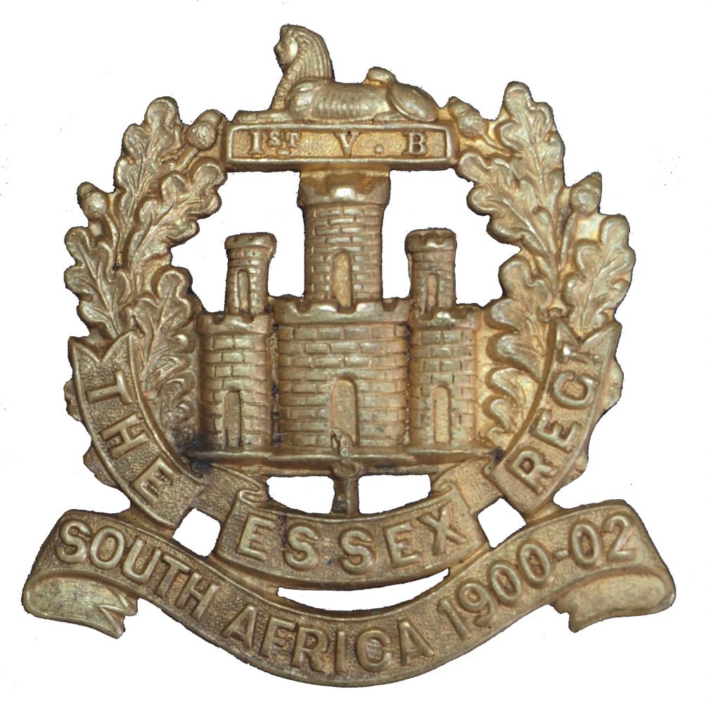 1st VB Essex Regiment brass cap badge