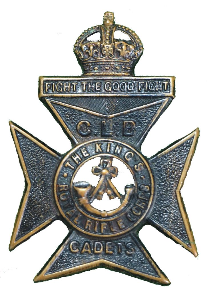 Church Lad's Brigade KRRC cap badge