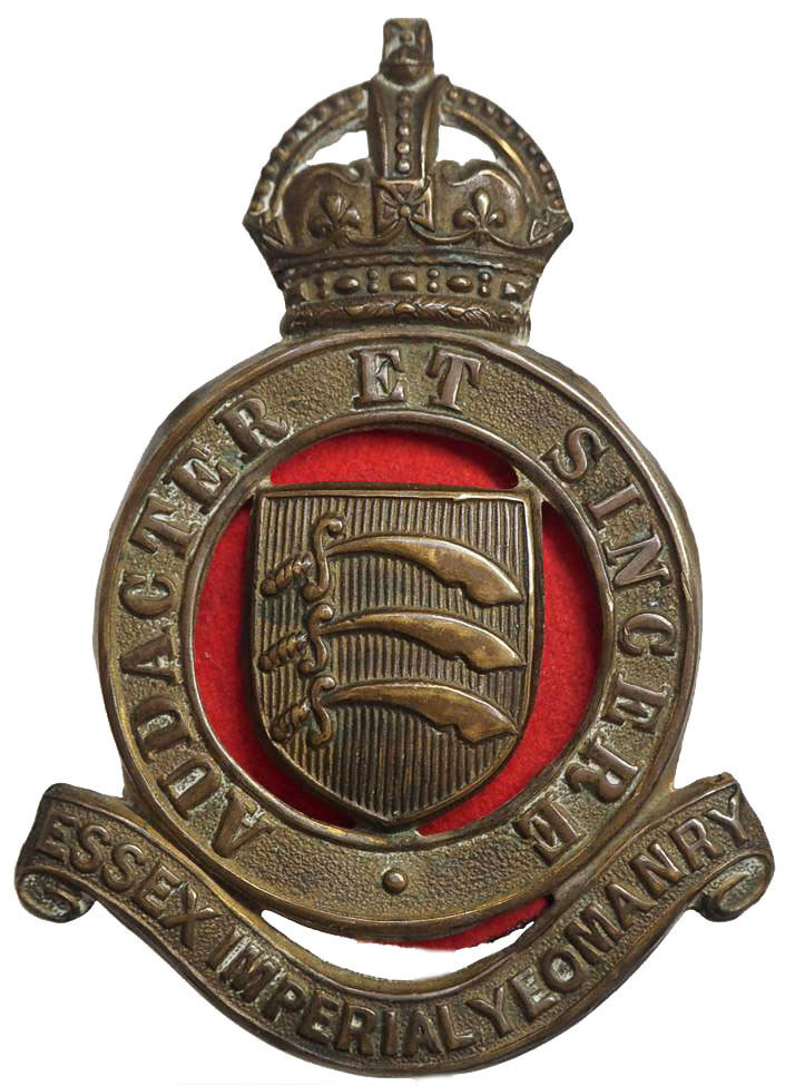 Essex Imperial Yeomany SNCO slouch hat badge gilding metal KK1366