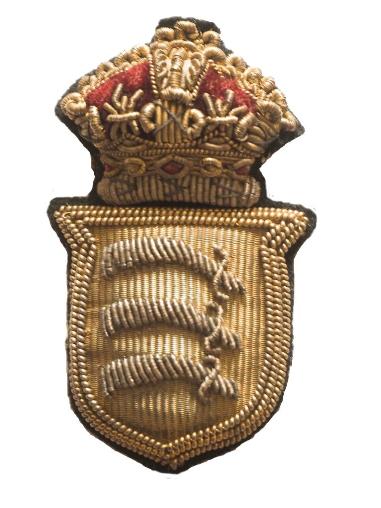Essex Imperial Yeomany Officer forage cap badge KK13679 bullion