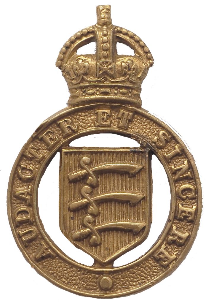 Essex Imperial Yeomany Other Rank cap badge KK1369 gilding metal