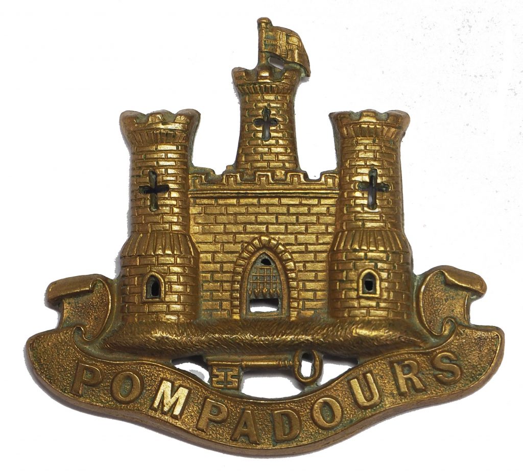 56th (West Essex) Regiment of Foot third pattern glengarry badge KK517