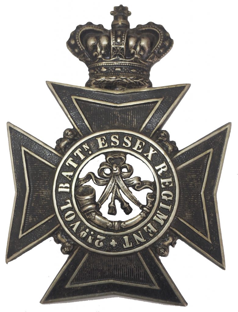 2nd VB Essex Regiment helmet plate 1st pattern